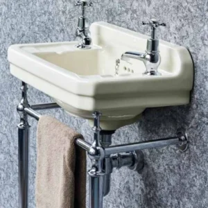 51cm Cloakroom basin (2th) - Coloured - Chrome wash stand
