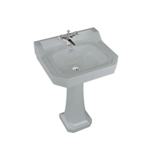 56cm Edwardian wash basin (1th) - Coloured - Pedestal