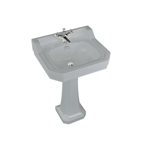 56cm Edwardian wash basin (1th) - Coloured - Pedestal